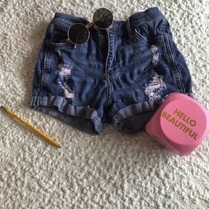 Hollister Ripped Denim Shorts